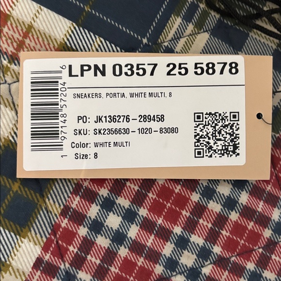 JustFab Women's white and black Portia sneakers - Picture 4 of 5